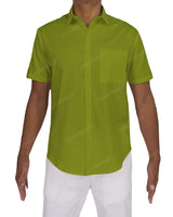 Fitted Short Sleeve Button Up Shirt