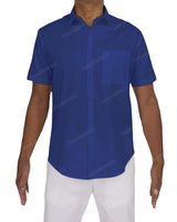 Fitted Short Sleeve Button Up Shirt