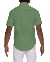 Fitted Short Sleeve Button Up Shirt