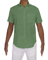 Fitted Short Sleeve Button Up Shirt