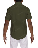Fitted Short Sleeve Button Up Shirt