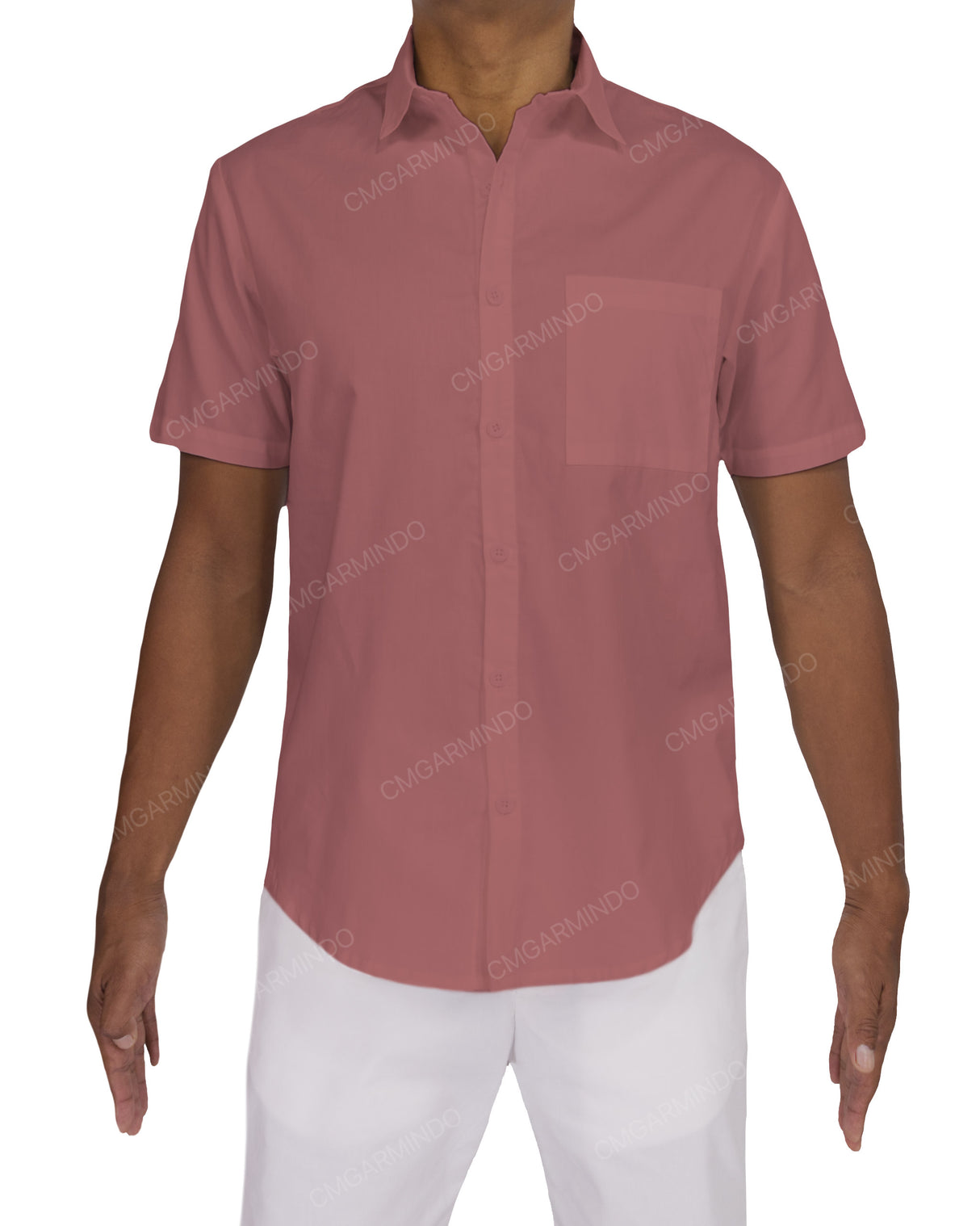 Fitted Short Sleeve Button Up Shirt