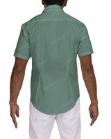 Fitted Short Sleeve Button Up Shirt