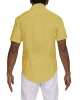 Fitted Short Sleeve Button Up Shirt