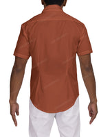 Fitted Short Sleeve Button Up Shirt