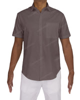Fitted Short Sleeve Button Up Shirt