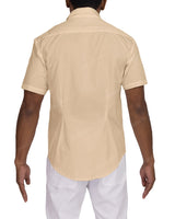 Fitted Short Sleeve Button Up Shirt