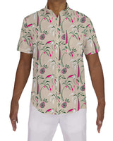Fitted Short Sleeve Button Up Shirt