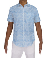 Fitted Short Sleeve Button Up Shirt