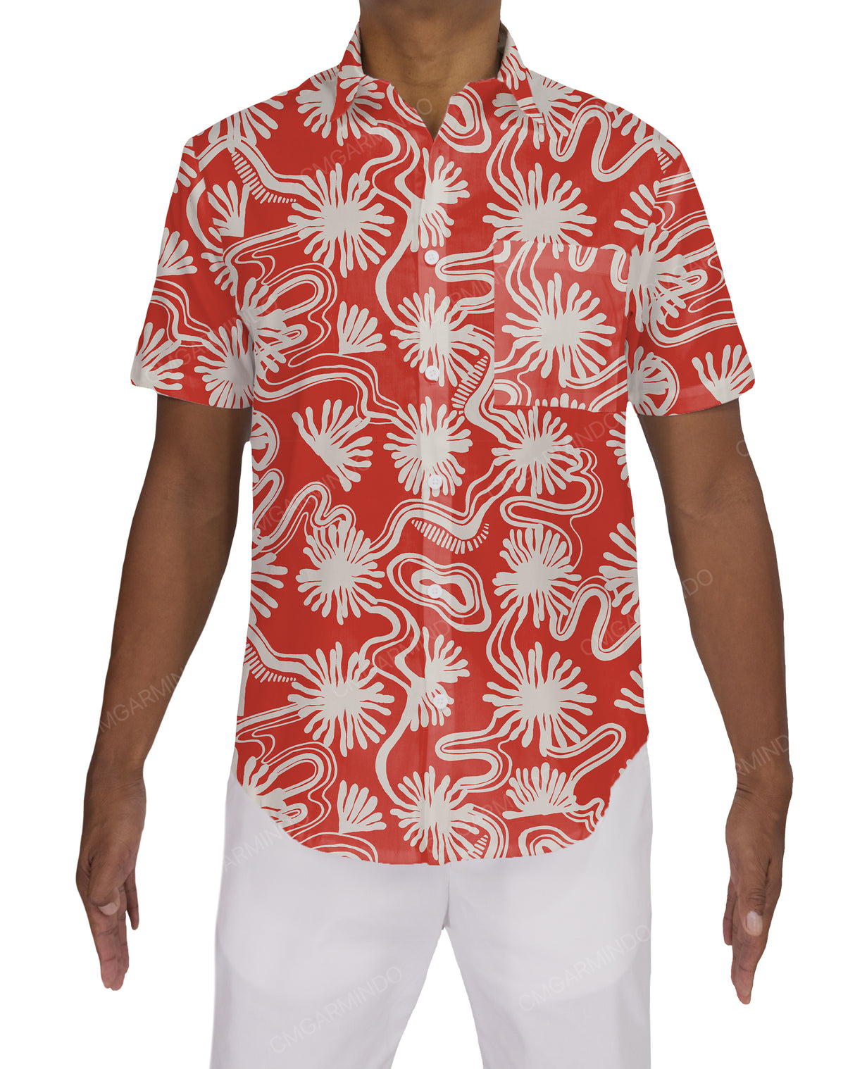 Fitted Short Sleeve Button Up Shirt