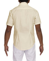 Fitted Short Sleeve Button Up Shirt