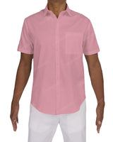 Fitted Short Sleeve Button Up Shirt