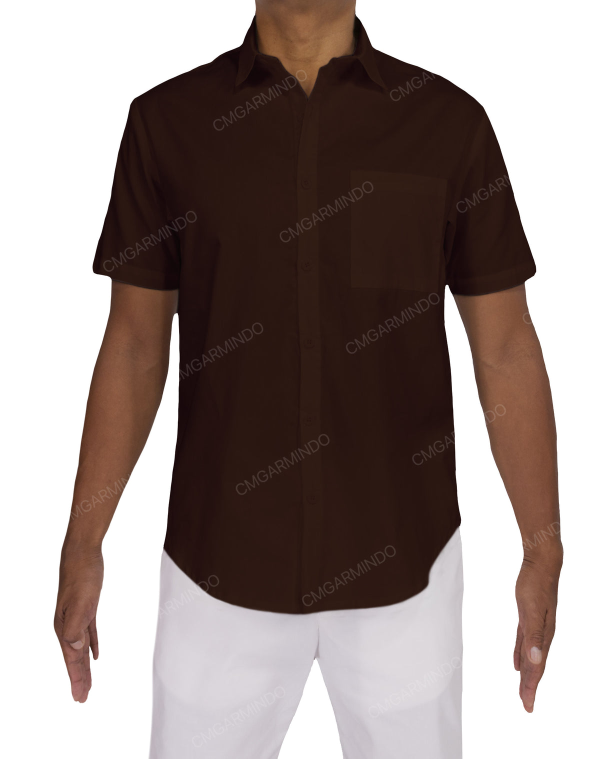 Fitted Short Sleeve Button Up Shirt