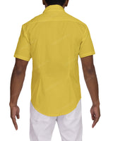 Fitted Short Sleeve Button Up Shirt