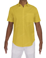 Fitted Short Sleeve Button Up Shirt