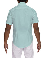 Fitted Short Sleeve Button Up Shirt