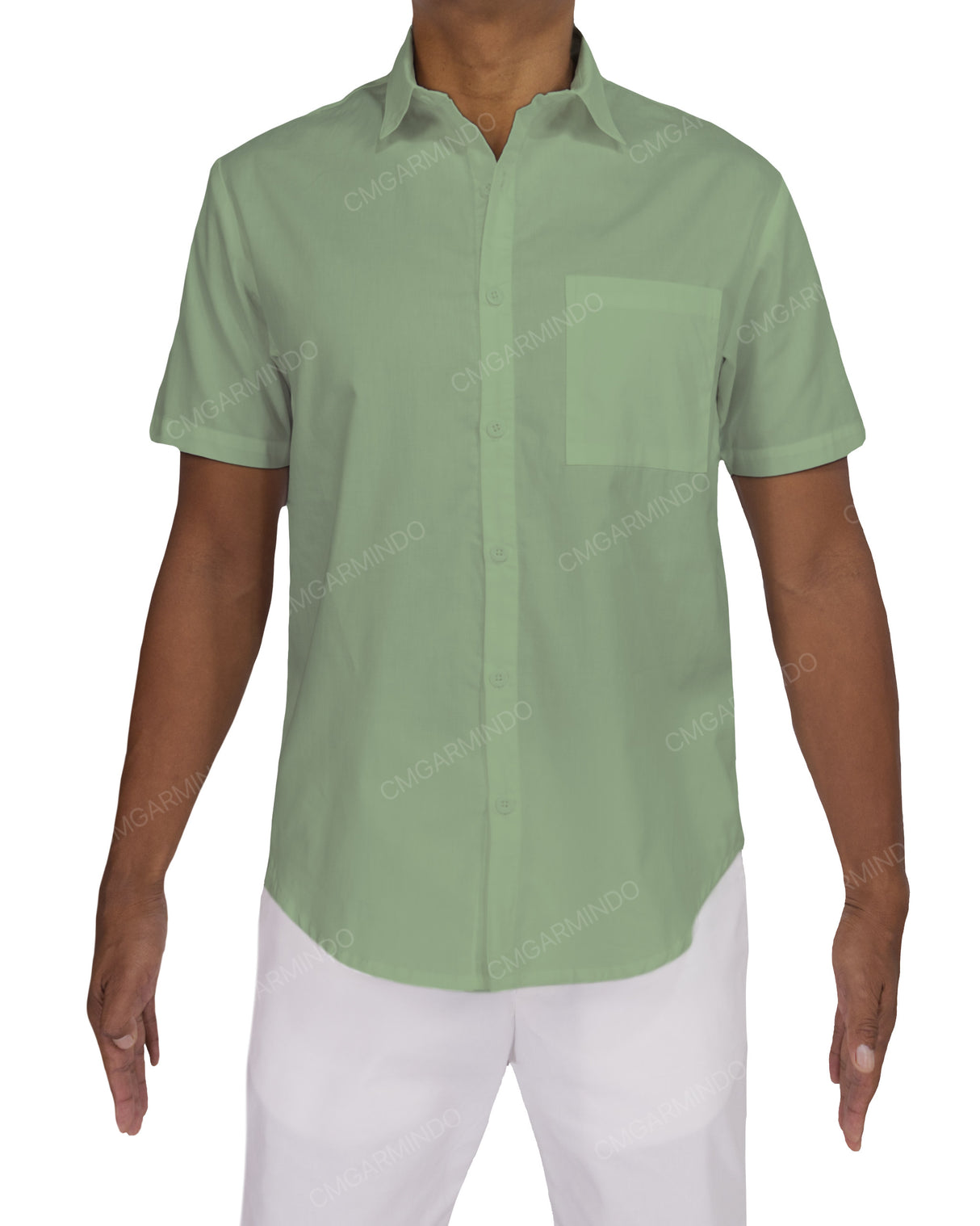 Fitted Short Sleeve Button Up Shirt