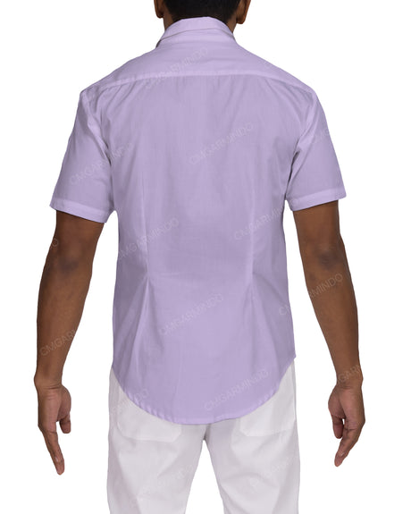 Fitted Short Sleeve Button Up Shirt