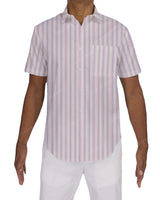 Fitted Short Sleeve Button Up Shirt