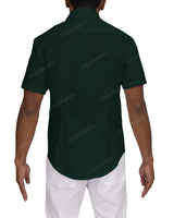 Fitted Short Sleeve Button Up Shirt