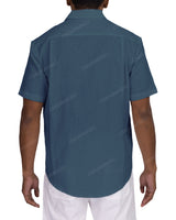 Relaxed Short Sleeve Button Up Shirt