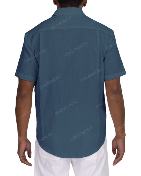 Relaxed Short Sleeve Button Up Shirt