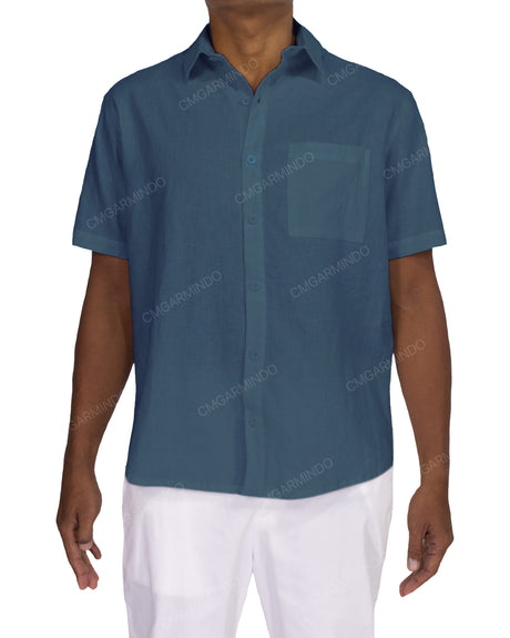 Relaxed Short Sleeve Button Up Shirt