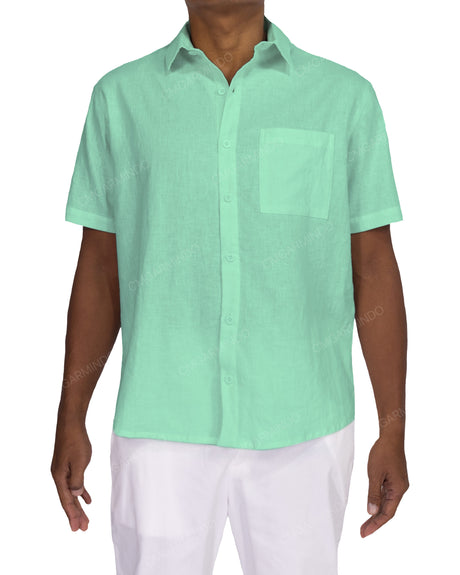 Relaxed Short Sleeve Button Up Shirt