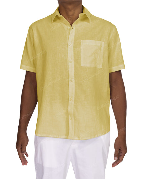Relaxed Short Sleeve Button Up Shirt