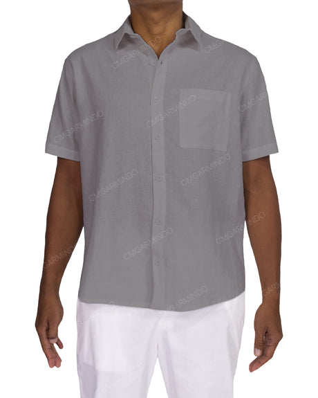 Relaxed Short Sleeve Button Up Shirt