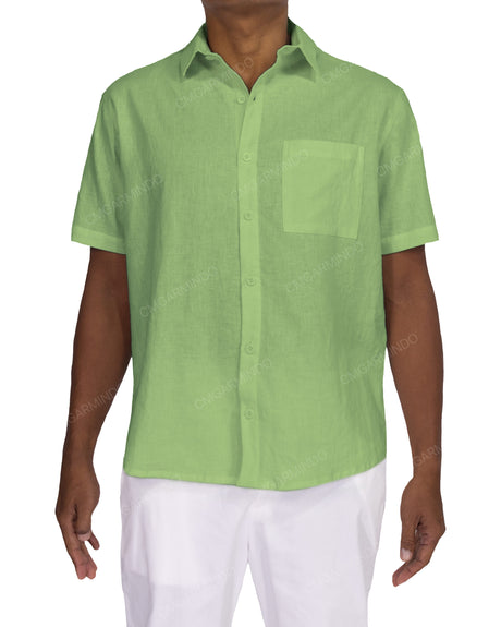 Relaxed Short Sleeve Button Up Shirt