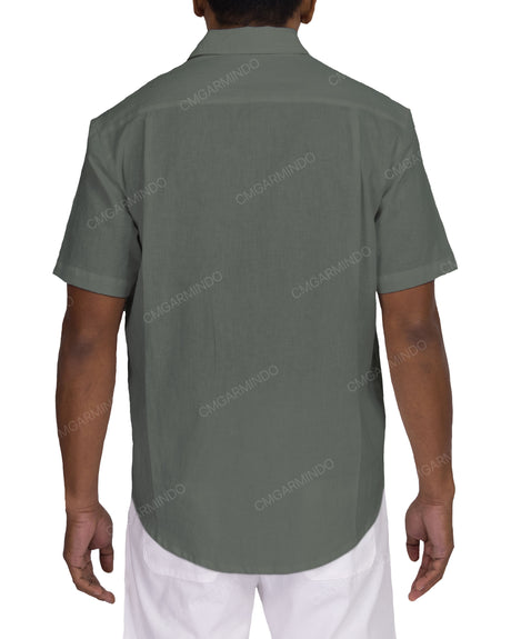Relaxed Short Sleeve Button Up Shirt