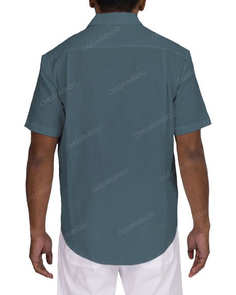 Relaxed Short Sleeve Button Up Shirt