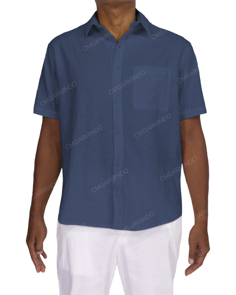 Relaxed Short Sleeve Button Up Shirt