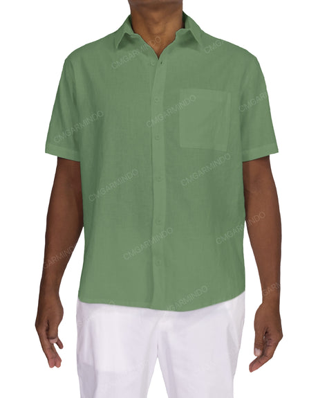 Relaxed Short Sleeve Button Up Shirt