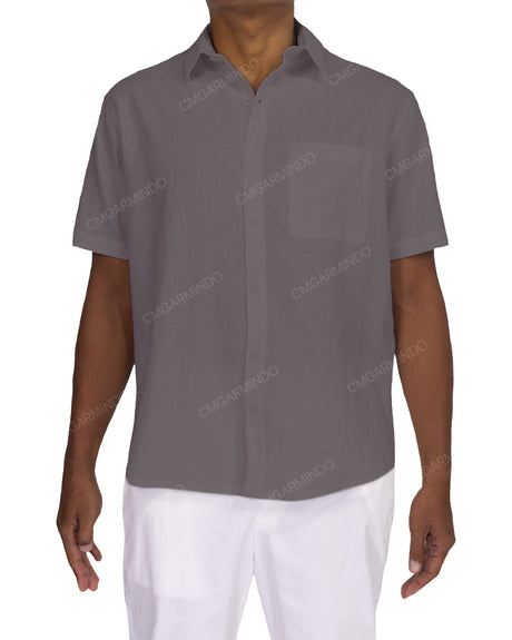 Relaxed Short Sleeve Button Up Shirt