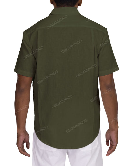 Relaxed Short Sleeve Button Up Shirt