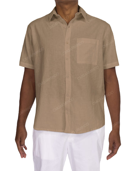 Relaxed Short Sleeve Button Up Shirt