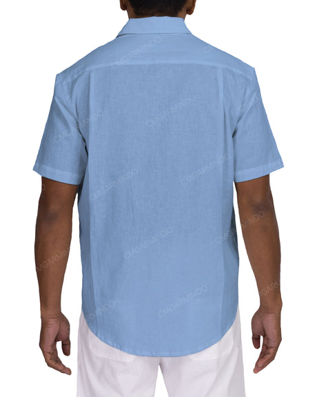 Relaxed Short Sleeve Button Up Shirt