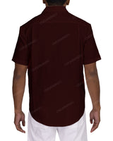 Relaxed Short Sleeve Button Up Shirt