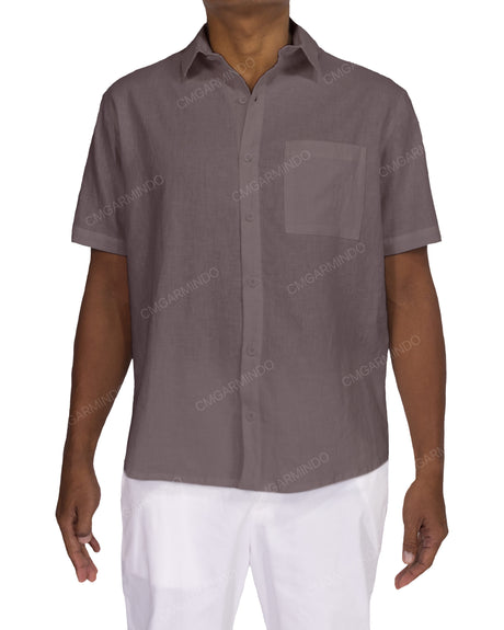Relaxed Short Sleeve Button Up Shirt