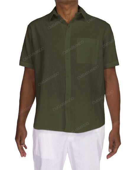Relaxed Short Sleeve Button Up Shirt