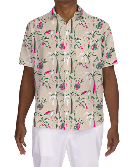 Relaxed Short Sleeve Button Up Shirt