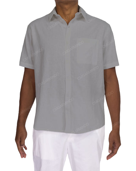 Relaxed Short Sleeve Button Up Shirt