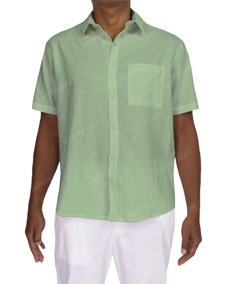Relaxed Short Sleeve Button Up Shirt