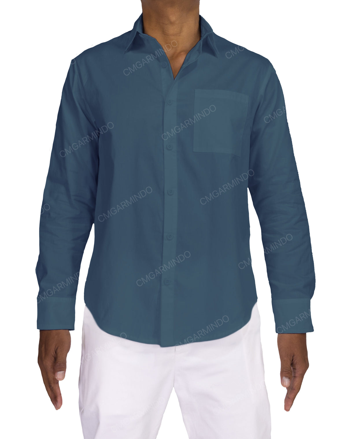 Fitted Long Sleeve Button Up Shirt