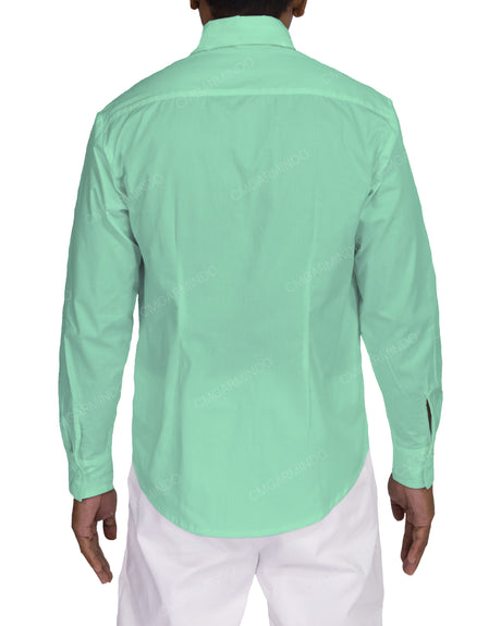 Fitted Long Sleeve Button Up Shirt
