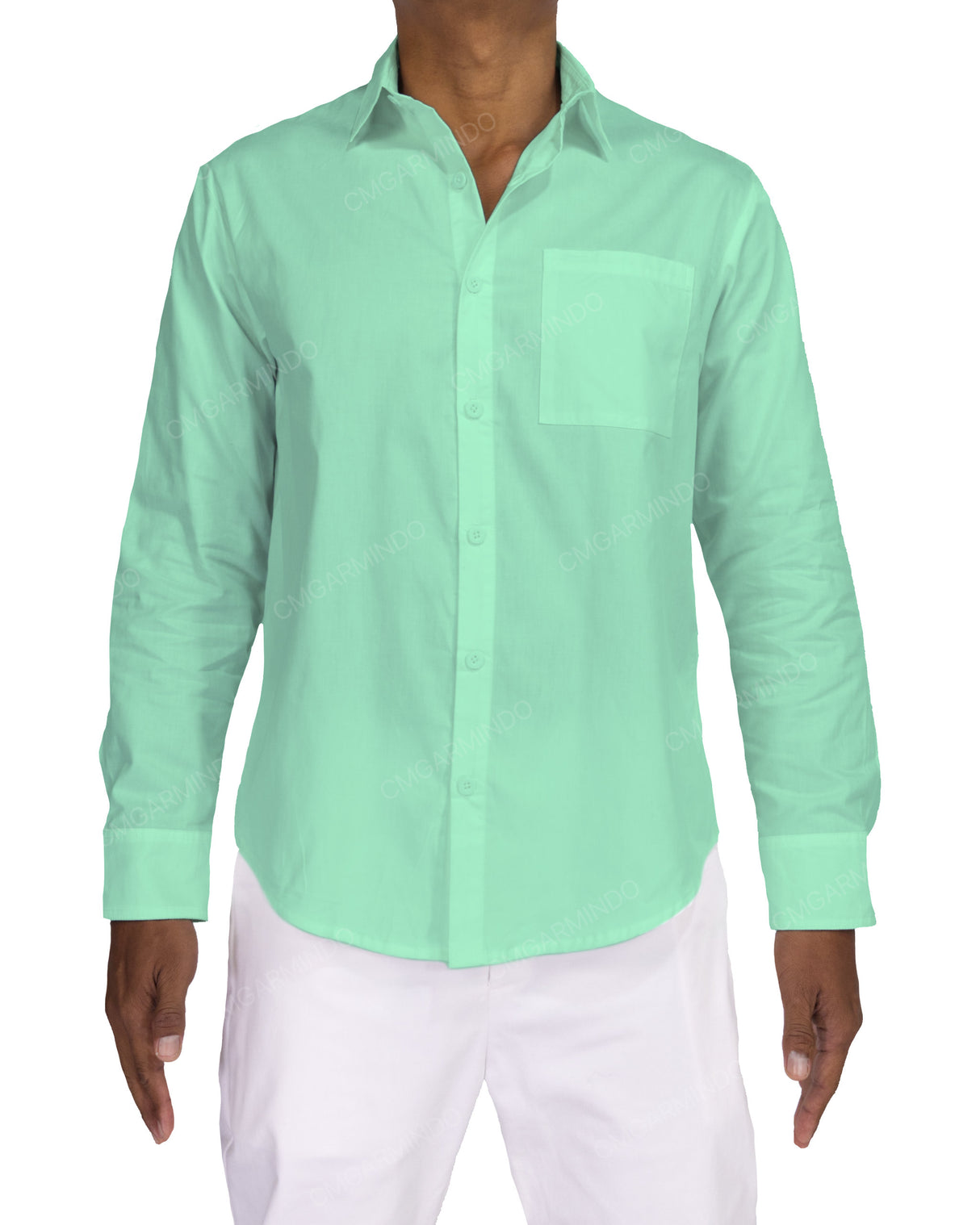 Fitted Long Sleeve Button Up Shirt