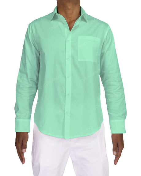 Fitted Long Sleeve Button Up Shirt