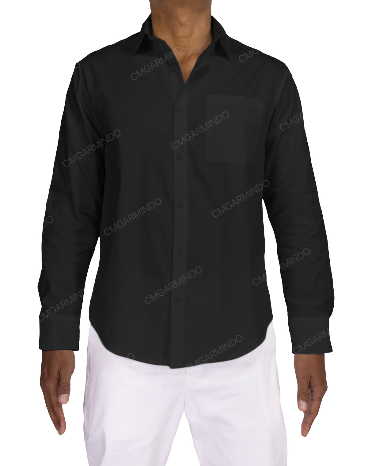 Fitted Long Sleeve Button Up Shirt